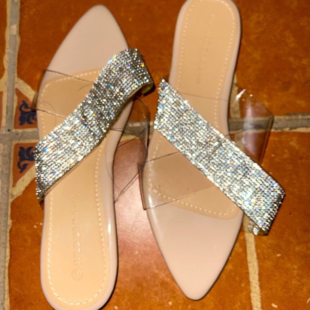 Crisscross forever 21 rhinestone sandals